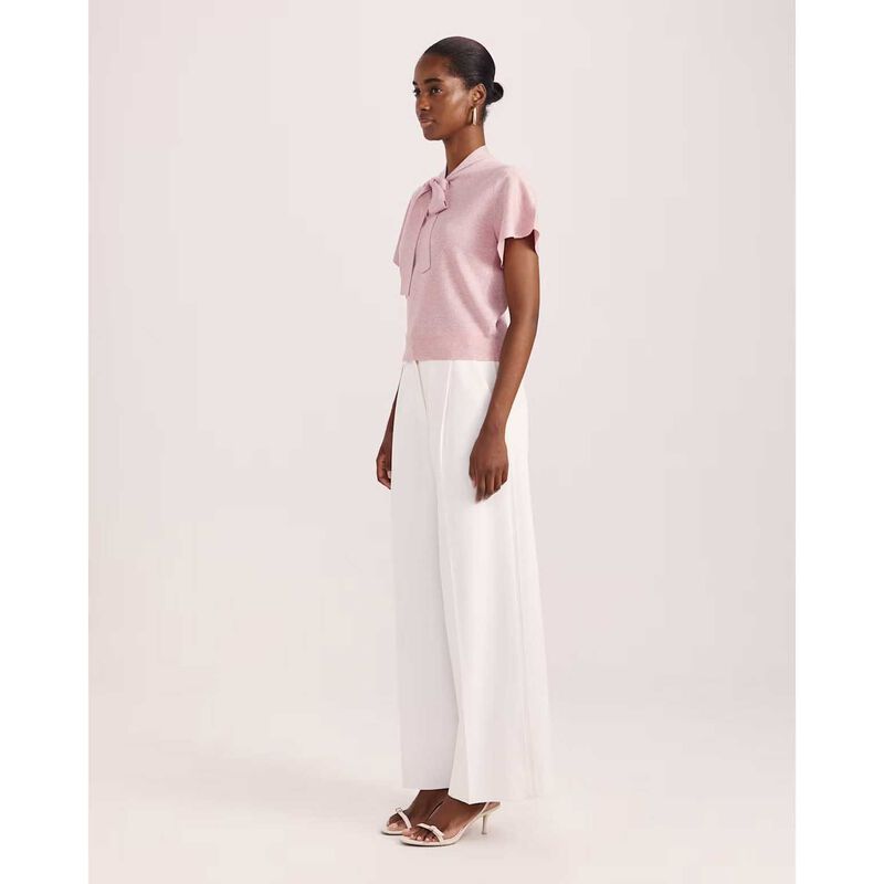 SABA Mariya Metalic Tie Neck Knit image number 6